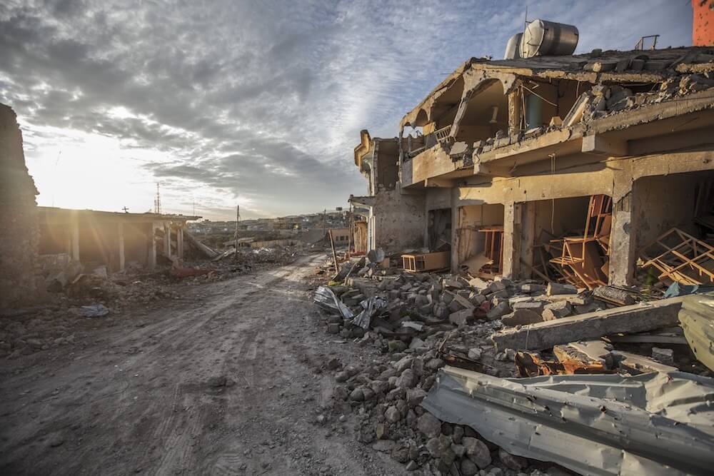 Destructed Sinjar, Iraq 2016